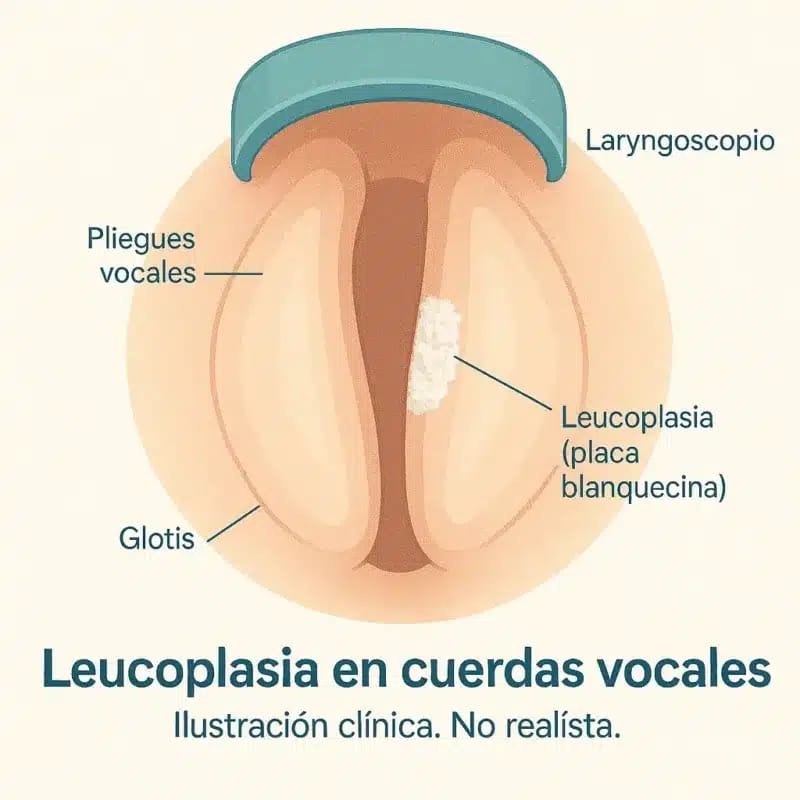 Ilustración de leucoplasia